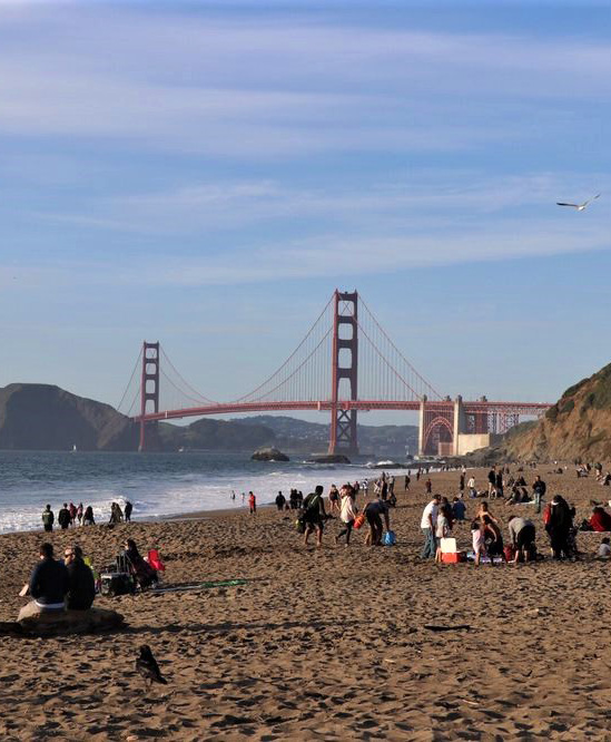 Baker's Beach. Best instagrammable picnic spot in the Bay Area