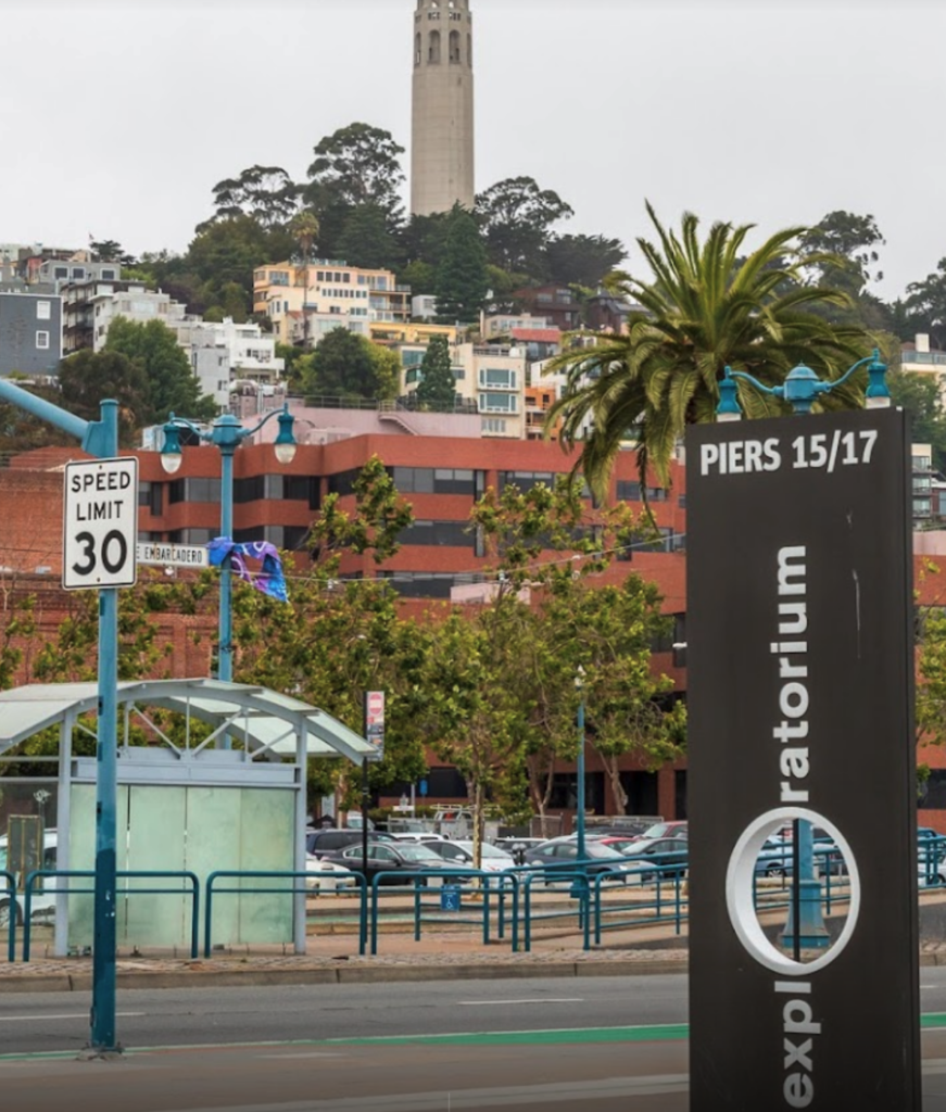 Exterior of the Exploratorium in San Francisco, a hands-on science and art museum offering engaging team building activities.