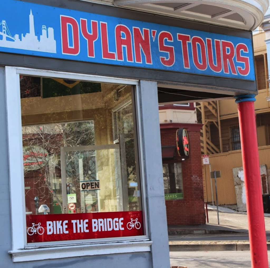 The exterior of Dylan’s Tours, offering e-bike excursions perfect for team building activities.